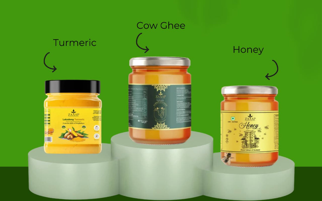 Boost Immunity Naturally: ZAAAP’s Organic Power Trio - Ghee, Turmeric & Honey
