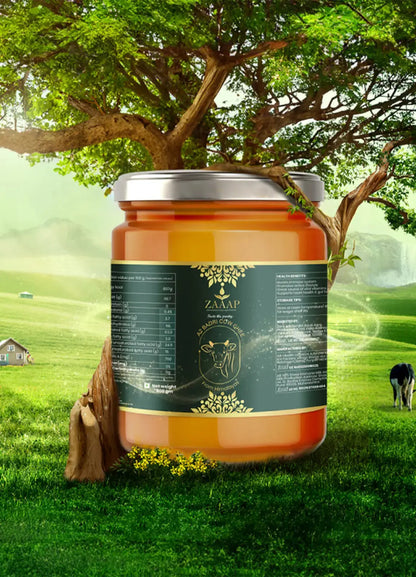 Badri Cow Ghee - ZAAAP Organic Pure A2 Ghee for Cooking, Wellness & Immunity ZeroAdulterant Aqua Agro Product