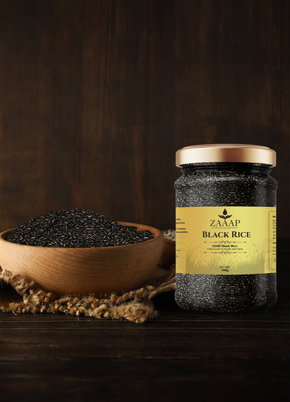 ZAAAP Organic Black Rice - Karuppu Kavuni Rice High-Protein, Gluten-Free Superfood with Antioxidants