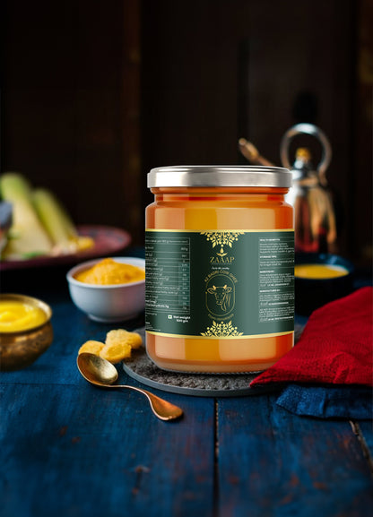ZAAAP Organic Badri Cow Ghee - Pure A2 Ghee for Cooking, Wellness & Immunity