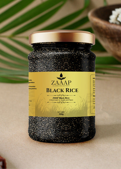 ZAAAP Organic Black Rice - Karuppu Kavuni Rice High-Protein, Gluten-Free Superfood with Antioxidants