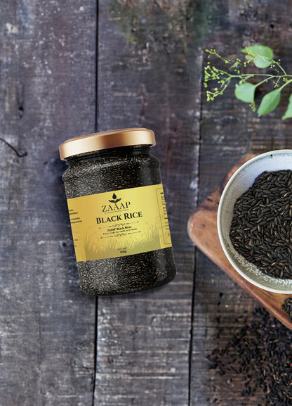 ZAAAP Organic Black Rice - Karuppu Kavuni Rice High-Protein, Gluten-Free Superfood with Antioxidants