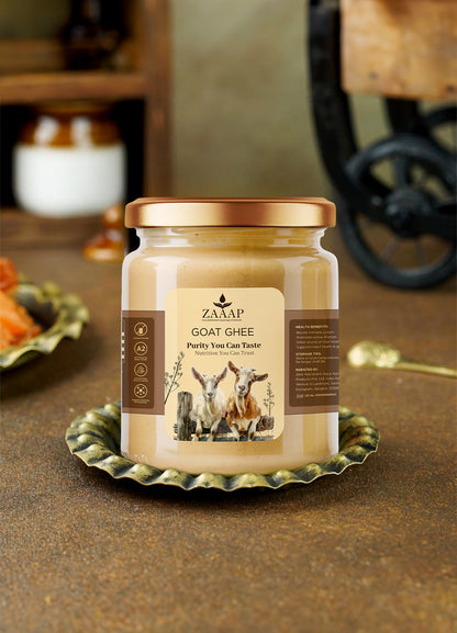 ZAAAP Goat Ghee - 100% Pure A2 Ghee with Vitamins A, D, E & K, Immunity Boosting, Anti-Inflammatory