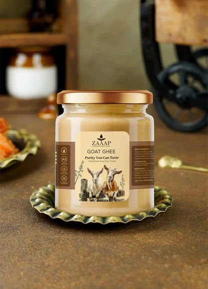 ZAAAP Goat Ghee - 100% Pure A2 Ghee with Vitamins A, D, E & K, Immunity Boosting, Anti-Inflammatory ZeroAdulterant Aqua Agro Product