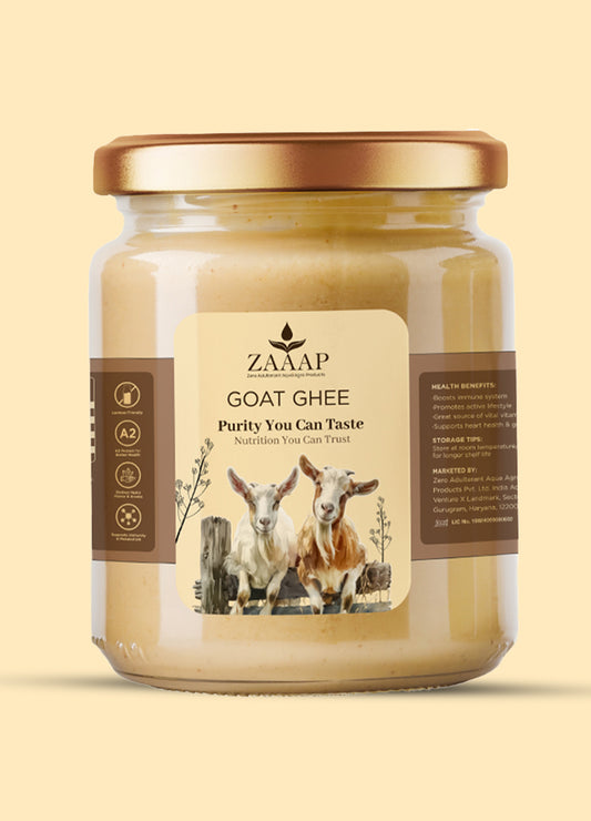 ZAAAP Goat Ghee - 100% Pure A2 Ghee with Vitamins A, D, E & K, Immunity Boosting, Anti-Inflammatory