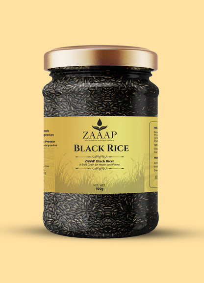 ZAAAP Organic Black Rice - Karuppu Kavuni Rice High-Protein, Gluten-Free Superfood with Antioxidants