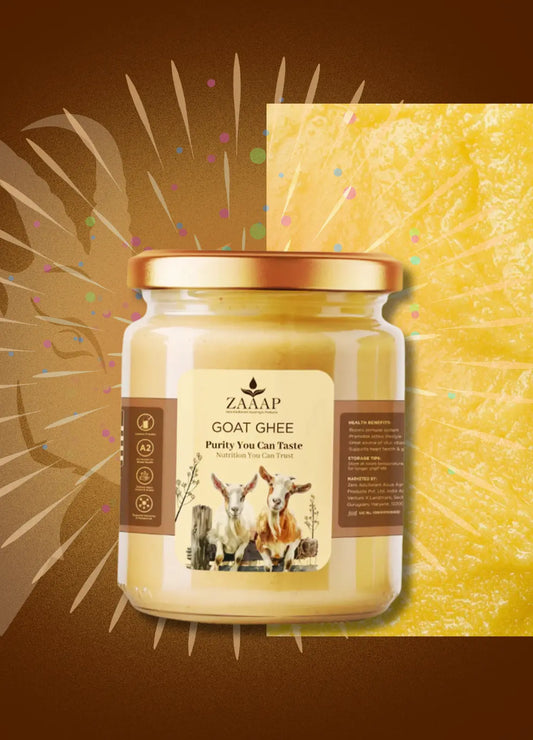 ZAAAP Goat Ghee - 100% Pure A2 Ghee with Vitamins A, D, E & K, Immunity Boosting, Anti-Inflammatory ZeroAdulterant Aqua Agro Product